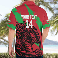 Custom Wales Football Hawaiian Shirt 2025 Welsh Y Dreigiau