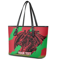 Custom Wales Football Leather Tote Bag 2025 Welsh Y Dreigiau