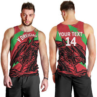 Custom Wales Football Men Tank Top 2025 Welsh Y Dreigiau