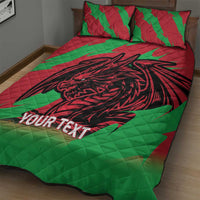 Custom Wales Football Quilt Bed Set 2025 Welsh Y Dreigiau