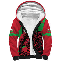 Custom Wales Football Sherpa Hoodie 2025 Welsh Y Dreigiau