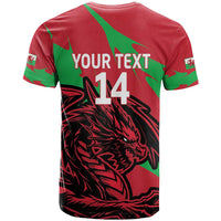 Custom Wales Football T Shirt 2025 Welsh Y Dreigiau