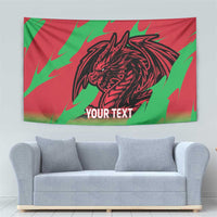 Custom Wales Football Tapestry 2025 Welsh Y Dreigiau