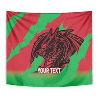Custom Wales Football Tapestry 2025 Welsh Y Dreigiau