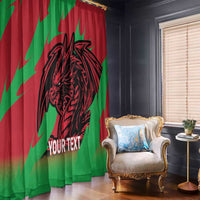 Custom Wales Football Window Curtain 2025 Welsh Y Dreigiau