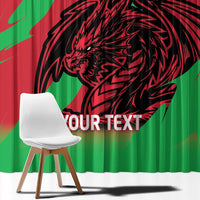 Custom Wales Football Window Curtain 2025 Welsh Y Dreigiau