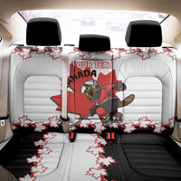 Custom Canada Ice Hockey Back Car Seat Cover 2025 Go Champions Funny Beaver Mascot