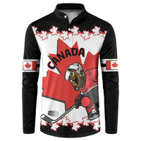 Custom Canada Ice Hockey Button Sweatshirt 2025 Go Champions Funny Beaver Mascot