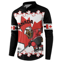 Custom Canada Ice Hockey Button Sweatshirt 2025 Go Champions Funny Beaver Mascot