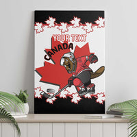 Custom Canada Ice Hockey Canvas Wall Art 2025 Go Champions Funny Beaver Mascot