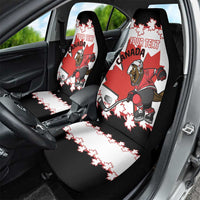 Custom Canada Ice Hockey Car Seat Cover 2025 Go Champions Funny Beaver Mascot