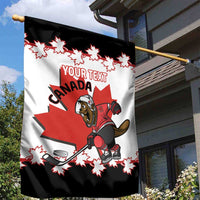 Custom Canada Ice Hockey Garden Flag 2025 Go Champions Funny Beaver Mascot