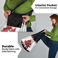 Custom Canada Ice Hockey Grocery Bag 2025 Go Champions Funny Beaver Mascot