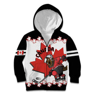 Custom Canada Ice Hockey Kid Hoodie 2025 Go Champions Funny Beaver Mascot