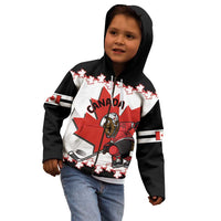 Custom Canada Ice Hockey Kid Hoodie 2025 Go Champions Funny Beaver Mascot