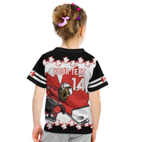 Custom Canada Ice Hockey Kid T Shirt 2025 Go Champions Funny Beaver Mascot