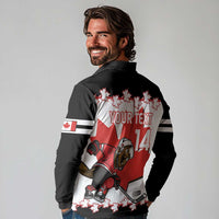 Custom Canada Ice Hockey Long Sleeve Polo Shirt 2025 Go Champions Funny Beaver Mascot