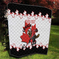 Custom Canada Ice Hockey Quilt 2025 Go Champions Funny Beaver Mascot