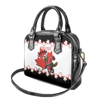 Custom Canada Ice Hockey Shoulder Handbag 2025 Go Champions Funny Beaver Mascot