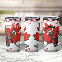 Custom Canada Ice Hockey Tumbler Cup Go Champions Funny Beaver Mascot