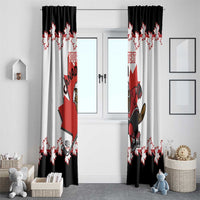 Custom Canada Ice Hockey Window Curtain 2025 Go Champions Funny Beaver Mascot