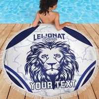 Custom Finland Ice Hockey Beach Blanket 2025 Go Champions Suomi Leijonat