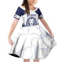 Custom Finland Ice Hockey Family Matching Off Shoulder Short Dress and Hawaiian Shirt 2025 Go Champions Suomi Leijonat