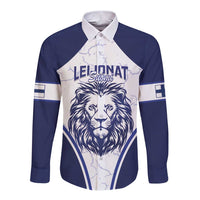 Custom Finland Ice Hockey Long Sleeve Button Shirt 2025 Go Champions Suomi Leijonat