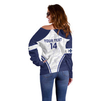 Custom Finland Ice Hockey Off Shoulder Sweater 2025 Go Champions Suomi Leijonat