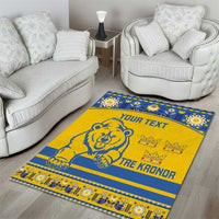 Custom Sweden Ice Hockey Area Rug 2025 Go Champions Tre Kronor