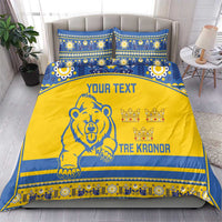 Custom Sweden Ice Hockey Bedding Set 2025 Go Champions Tre Kronor