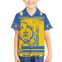 Custom Sweden Ice Hockey Family Matching Puletasi and Hawaiian Shirt 2025 Go Champions Tre Kronor