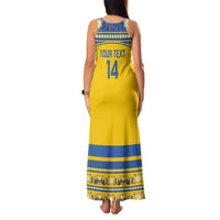 Custom Sweden Ice Hockey Family Matching Tank Maxi Dress and Hawaiian Shirt 2025 Go Champions Tre Kronor