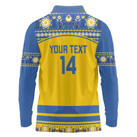 Custom Sweden Ice Hockey Long Sleeve Polo Shirt 2025 Go Champions Tre Kronor
