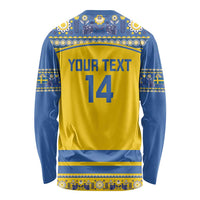 Custom Sweden Ice Hockey Long Sleeve Shirt 2025 Go Champions Tre Kronor