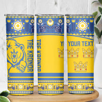 Custom Sweden Ice Hockey Skinny Tumbler 2025 Go Champions Tre Kronor