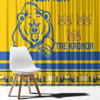 Custom Sweden Ice Hockey Window Curtain 2025 Go Champions Tre Kronor