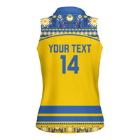 Custom Sweden Ice Hockey Women Sleeveless Polo Shirt 2025 Go Champions Tre Kronor