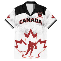 Custom Canada Hockey Family Matching Off Shoulder Maxi Dress and Hawaiian Shirt 2024 Go Maple Leaf - Wonder Print Shop