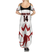 Custom Canada Hockey Family Matching Summer Maxi Dress and Hawaiian Shirt 2024 Go Maple Leaf - Wonder Print Shop