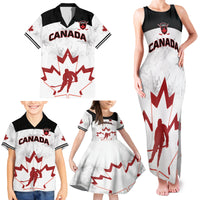 Custom Canada Hockey Family Matching Tank Maxi Dress and Hawaiian Shirt 2024 Go Maple Leaf - Wonder Print Shop