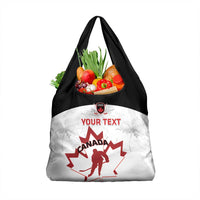 Custom Canada Hockey Grocery Bag Go Maple Leaf