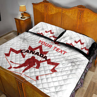 Custom Canada Hockey Quilt Bed Set 2024 Go Maple Leaf - Wonder Print Shop
