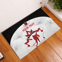 Custom Canada Hockey Rubber Doormat 2024 Go Maple Leaf - Wonder Print Shop