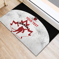 Custom Canada Hockey Rubber Doormat 2024 Go Maple Leaf - Wonder Print Shop
