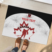 Custom Canada Hockey Rubber Doormat 2024 Go Maple Leaf - Wonder Print Shop