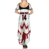 Custom Canada Hockey Summer Maxi Dress 2024 Go Maple Leaf - Wonder Print Shop