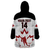 Custom Canada Hockey Wearable Blanket Hoodie 2024 Go Maple Leaf - Wonder Print Shop