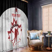 Custom Canada Hockey Window Curtain 2024 Go Maple Leaf - Wonder Print Shop