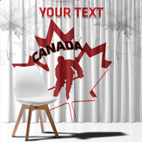 Custom Canada Hockey Window Curtain 2024 Go Maple Leaf - Wonder Print Shop